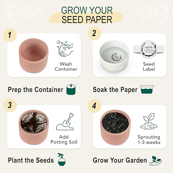 Hyggelight - The Growing Candle, Lavender Scented, 8oz Ceramic Pot, Single Wick Aromatherapy Candles, 100% Soy for Women and Men, Adelyn