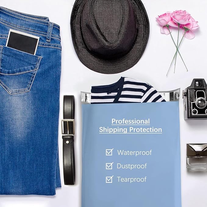 Metronic Poly Mailers 12X15.5 500Pack, Strong Adhesive Shipping Envelopes for Clothing, Waterproof Shipping Bags for Small Businesses, Flexible Mailers Poly Bags,Packages Bags Blue