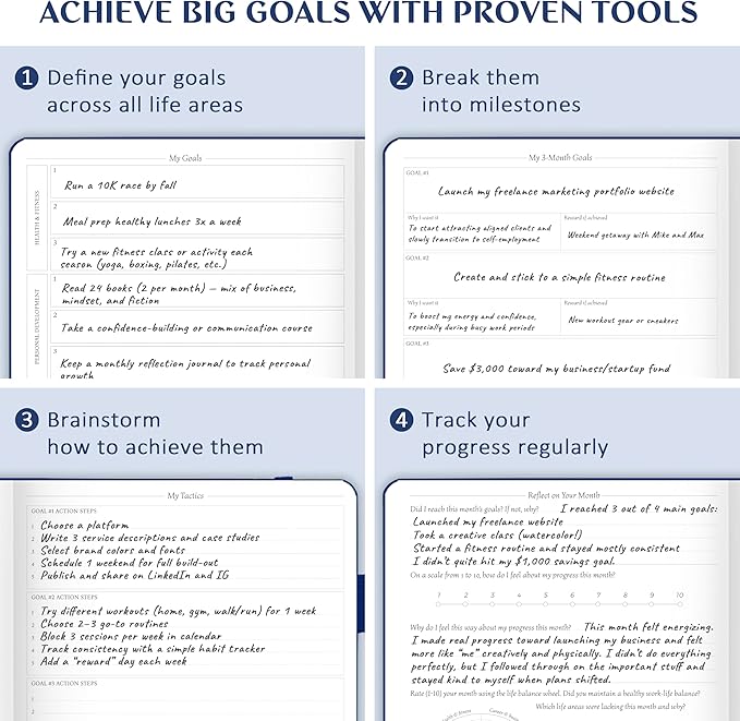 Legend Hourly Schedule Planner PRO Dated Jan 2026-Jan 2027 – Deluxe Weekly & Daily Organizer with Time Slots. Appointment Book Journal for Work & Time Management, A4 Hardcover, Mystic Blue