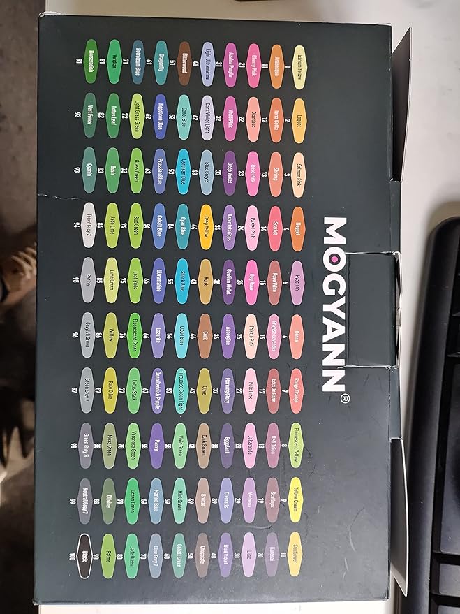 Mogyann Markers for Adult 100 Colors Dual Tip Pens with Fine and Brush Tip for Coloring and Calligraphy Drawing