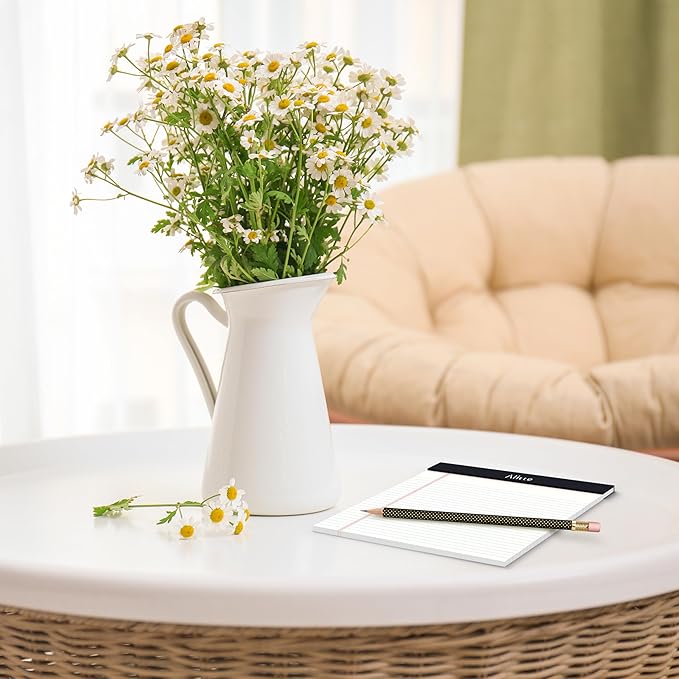 Legal Notepads 5x8, Pack of 12 - Perforated Narrow Ruled Writing Pad - Premium Thick Paper, No Ink Bleeding - Blank Legal Pads For Home, Office, School, Business - 50 Sheets Per Notebook