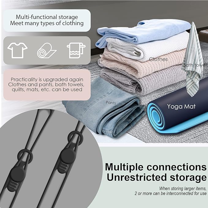 Nearockle Silicone Cable Ties Cord Organizer for Cable Management, 16PCS 4.2" and 7.1" Reusable Cable Organizer Electronic Accessories for Home, Office, Kitchen, School, Travel (Black)