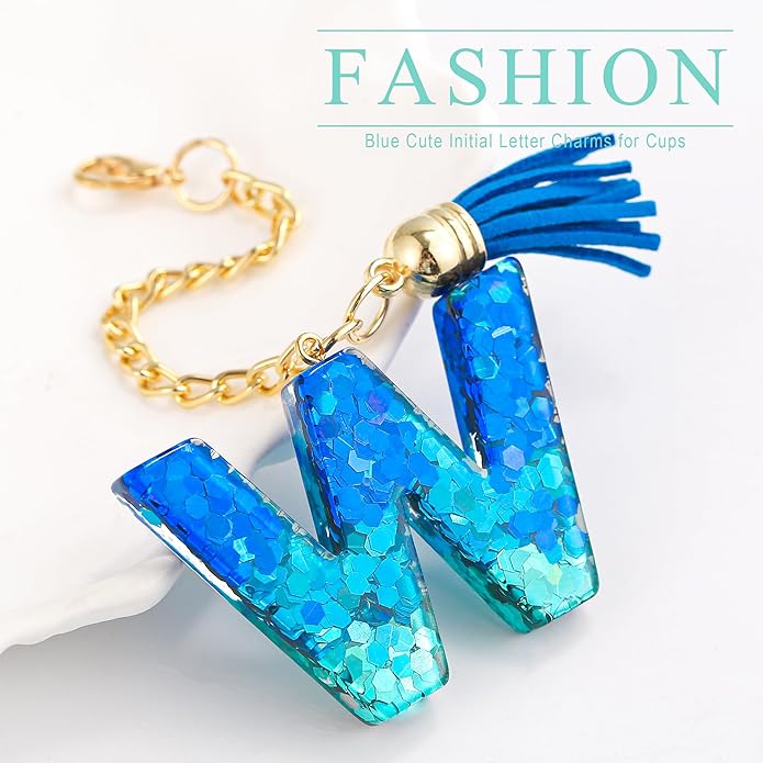 Letter Charm Accessories for Stanley Cup 1 PCS Cute Initial Keychain Handle Charm for Stanley Tumbler for Women