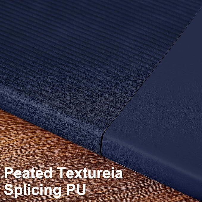 Lined Journal Notebook for Work College Ruled Note Book 7.2"x9.6" B5 PU Leather Daily Journaling 160 Pages for Women Men Writing Home School Supplies Business (Dark Blue)