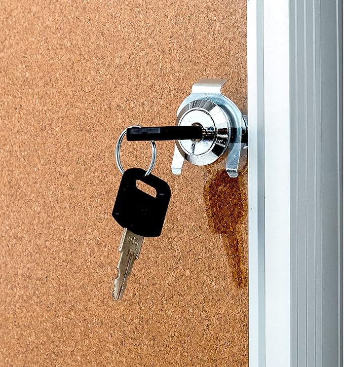 Lockable Noticeboard Wall Mounted Cabinet with Enclosed Cork Board - 24'x36' Bulletin Cork Board Cabinet for School Office, Display Case and Poster Memo Board