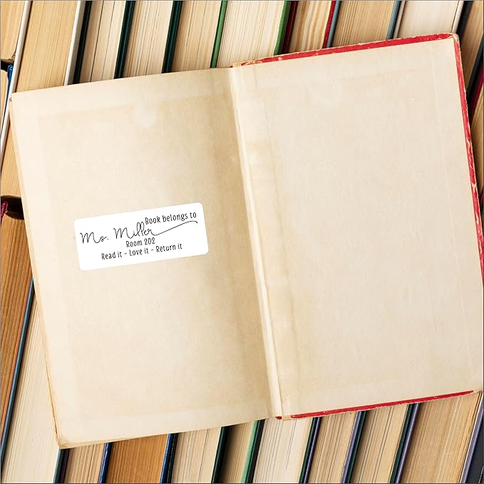 White Address Labels - Personalized Return Address Labels, Mailing and Shipping Labels for Envelopes, Packages, Business, and Home Use (no icon)