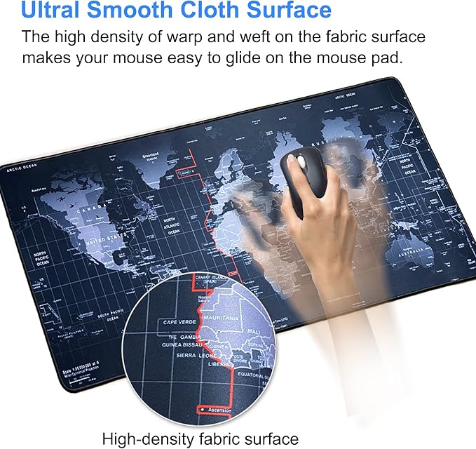 Large Gaming Mouse Pad with Stitched Edges,[27.5x11.9In] Extended Mouse Pad with Non-Slip Natural Rubber Base for Gamer/Desktop/Office/Home-70x30 DiTu