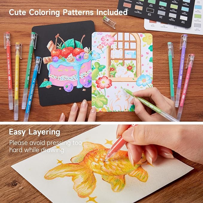 Shuttle Art 30 Colors Cute Journal Pens 0.6mm Fine Point Colored Gel Pens for Black Paper Adult Coloring Writing Drawing Journaling Note Taking School Office Home