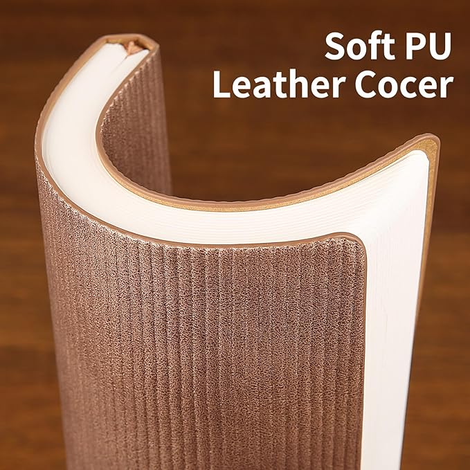 Lined Journal Notebook for Work College Ruled Note Book 5.79"x8.27" A5 PU Leather Daily Journaling 216 Pages for Women Men Writing Home School Supplies Business (RoseGold)