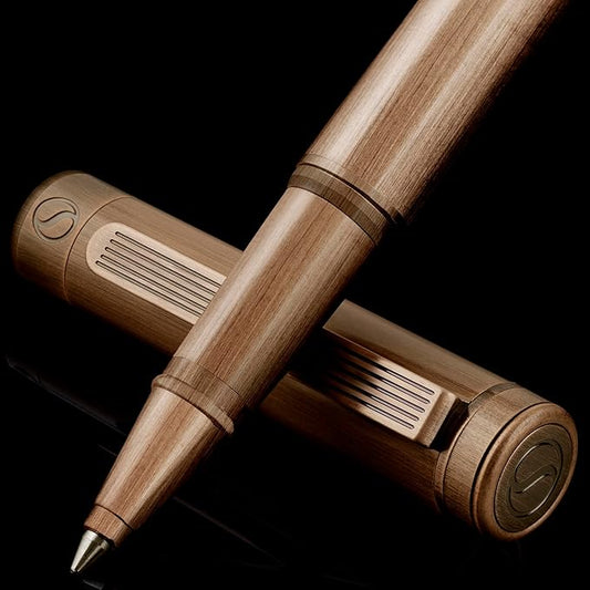 Scriveiner Copper Rollerball Pen - Stunning Luxury Pen, Schmidt Ink Refill, Best Roller Ball Gift Set for Men & Women, Professional, Executive Office, Nice Pens