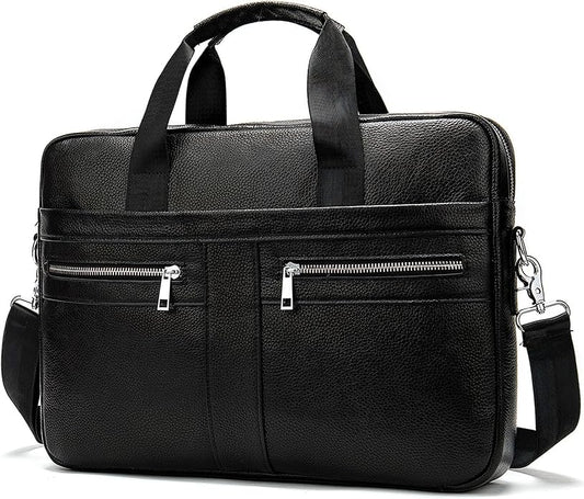 Leather Briefcase for Men, 15.6-16.1 inch Laptop Bag, Vintage Handmade Messenger Bag