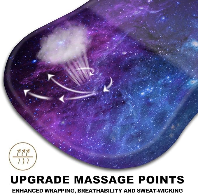 Mouse Pad Wrist Support, Ergonomic Mouse Pad with Massage Dot, Comfortable Computer Mouse Pad for Laptop, Wrist Rest Pain Relief Mousepad with Non-Slip PU Base for Office & Home, 12 x 8 in