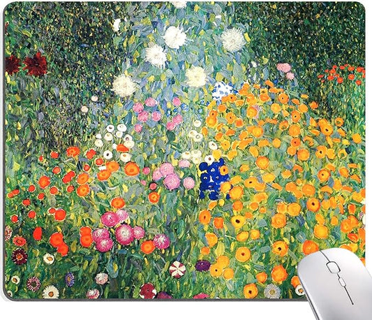 Mouse Pad, Premium-Textured Mouse Mat, Non-Slip Rubber Base Mousepad for Laptop, Computer & PC,9.5×7.9 in, Art Flower