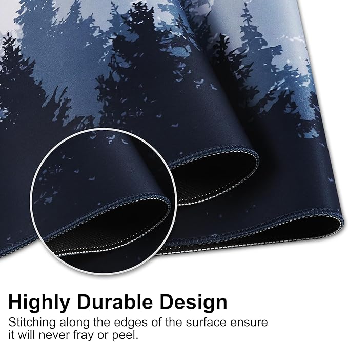 Large Gaming Mouse Pad & Extended XXL Computer Game Mouse Mat, Long Desk Pad with Stitched Edges for Keyboard,Home Office Gaming Work Big Desk Pad (35.4x15.7x0.12IN, 90x40CM),Style C