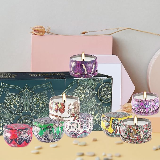 24Pack Scented Candles,Soy Wax Jar Candles,Aromatherapy Candles for Home 2.5 OZ Scented Candles for Mom for Christmas Candles, Birthday, Thanksgiving, Mother's Day,Valentine'sDay