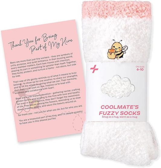 CoolMate GLOBAL Fuzzy Socks for Women Gift Box, Cozy, Soft, Comfy & Cloud-Like Socks, Plush, Durable for Spa, Home