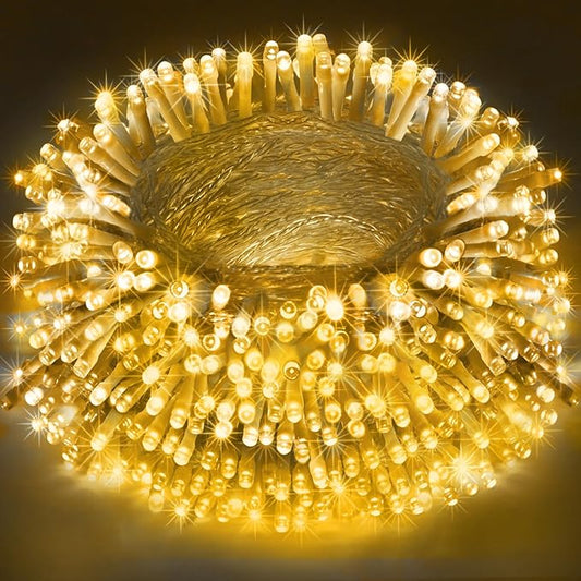 Outdoor Fairy Lights Waterproof, Plug in String Lights with 8 Modes Timer, 98Ft 300 Twinkle LED Outdoor & Indoor Decor for Girl's Bedroom/Garden/Patio/Yard/Wedding/Holiday Party