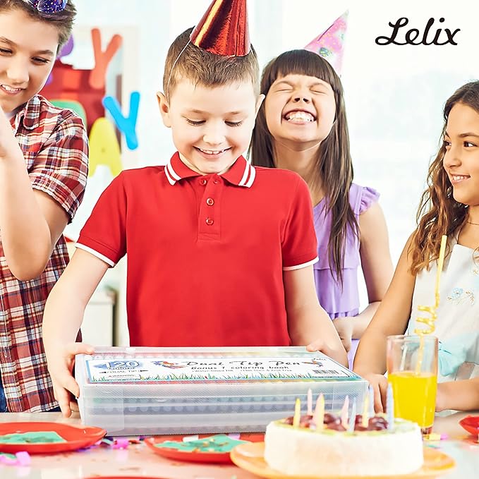 Lelix 120 Colors Dual Tips Brush Pens Art Markers with a Coloring Book, Brush and Fine Point Pens Fineliner for Adults Kids Coloring Books Calligraphy Journaling Lettering Drawing