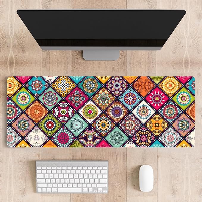 Mousepad Desk Mat Gaming Large Keyboard Cute Office Desktop Computer Laptop XXL Long Big Kawaii Aesthetic Girly Pretty Design Women Girl Gamer Oversized Wide 30x12'' Mousepad, Art