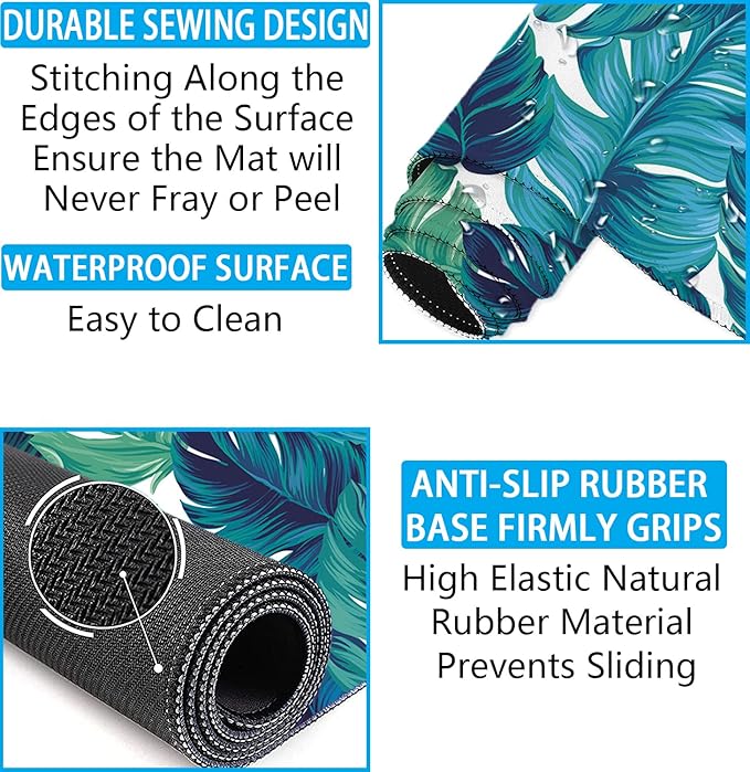 LATEEFAH Desk Mat, Mouse Pad with Wrist Rest, 4-in-1 Large Mouse Pads for Desk, Ergonomic Mouse Pad and Keyboard Wrist Rest Gaming Keyboard Mat for Office, Home