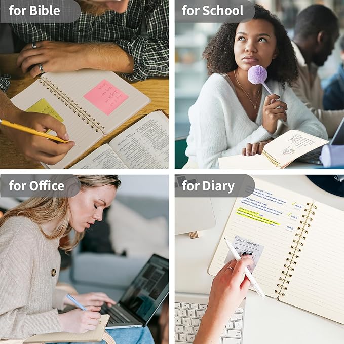 Lined Spiral Notebook College Ruled A5 Journal Book for Note Taking, 160 Pages Writing Journal for Office and Home School Supplies 5.75x8.125 inch (3pack-Black)