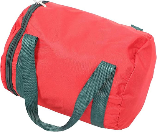 FUOYLOO Christmas Light Storage Bag with Handles Oxford Cloth Double Zipper Round Compact Organizer for Christmas Lamp Strings Dustproof Moisture Resistant Holiday Decor Holder