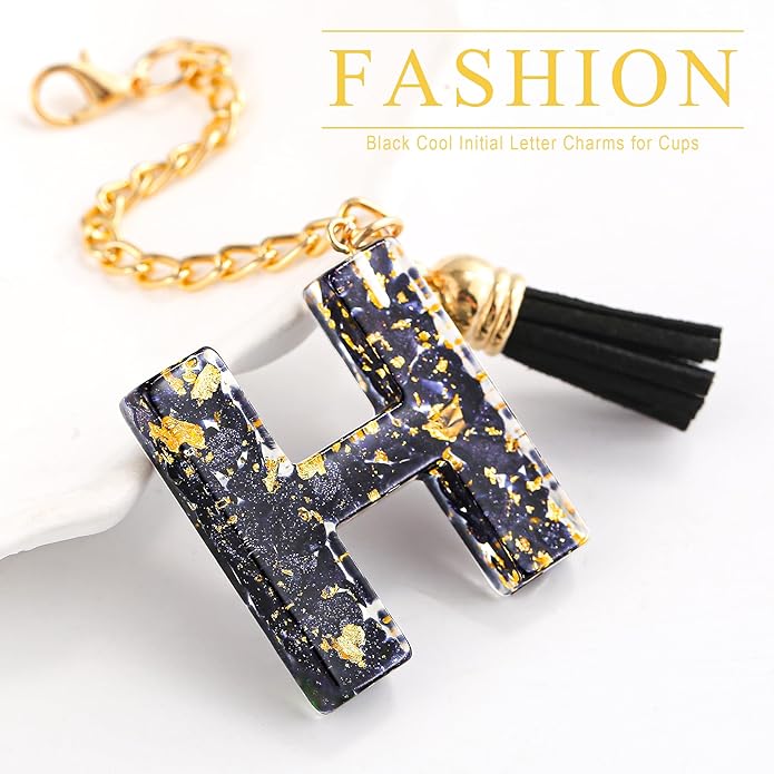 Letter Charm Accessories for Stanley Cup 1 PCS Cute Initial Keychain Handle Charm for Stanley Tumbler for Women