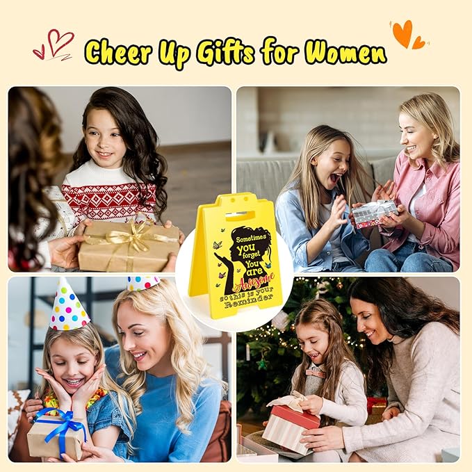 MBL Inspirational Positive Gifts Women - You are Awesome, Motivational Mental Health Self Love Gift for Female Coworker College Student Birthday Christmas, Little Reminders Office Dorm Decor Sign