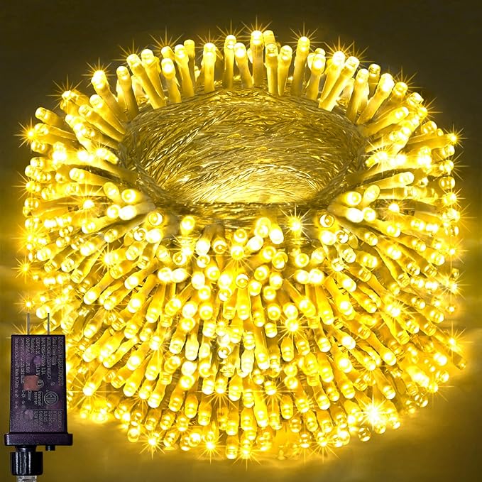 Outdoor Fairy Lights Waterproof, Plug in String Lights with 8 Modes Timer, 393Ft 1000 Twinkle LED Outdoor & Indoor Decor for Girl's Bedroom/Garden/Patio/Yard/Wedding/Holiday Party