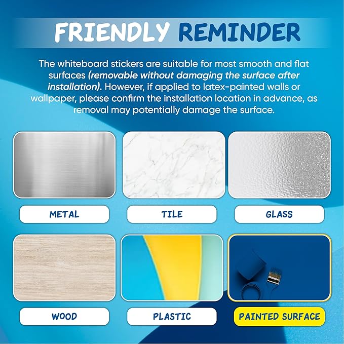 Magnetic Whiteboard Contact Paper 100" x 47”, Self-Adhesive Magnetic Dry Erase White Board Sticker for Wall, Peel and Stick Wallpaper, Easy to Write and Clean for Home Playroom Office