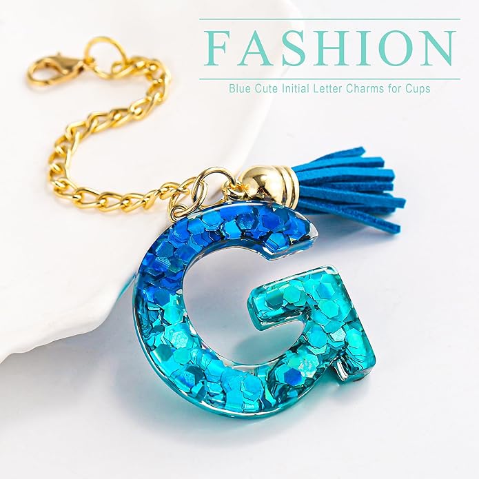 Letter Charm Accessories for Stanley Cup 1 PCS Cute Initial Keychain Handle Charm for Stanley Tumbler for Women