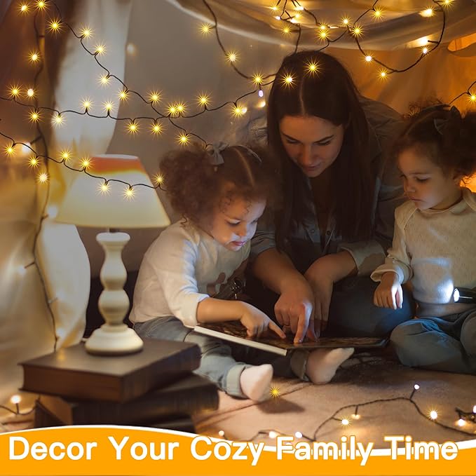 Ollny Christmas Tree Lights 400LED 132FT, Remote Plug-in Christmas Lights with Timer and 8 Modes, Waterproof Outdoor String Light for Thanksgiving Xmas House Indoor Outside Decorations(Warm White)