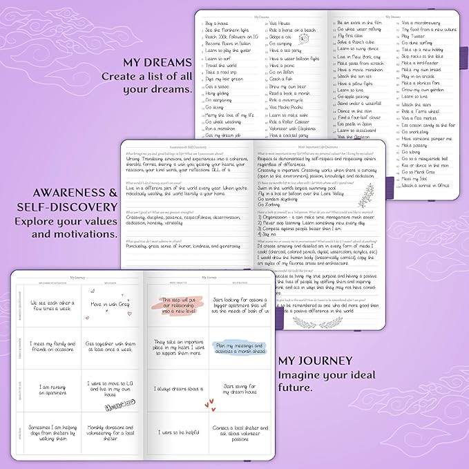 Legend Planner PRO Dated Jan 2025-Jan 2026 – Deluxe Weekly & Daily Organizer with Time Slots. Appointment Book Journal for Work & Time Management, A4 Hardcover (Dark Purple)