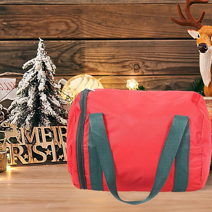 NUOBESTY Oxford Christmas Light Storage Bag Xmas Lamp Carrier with Reinforced Stitching and Portable Handle for Holiday Decoration Bulbs Storage