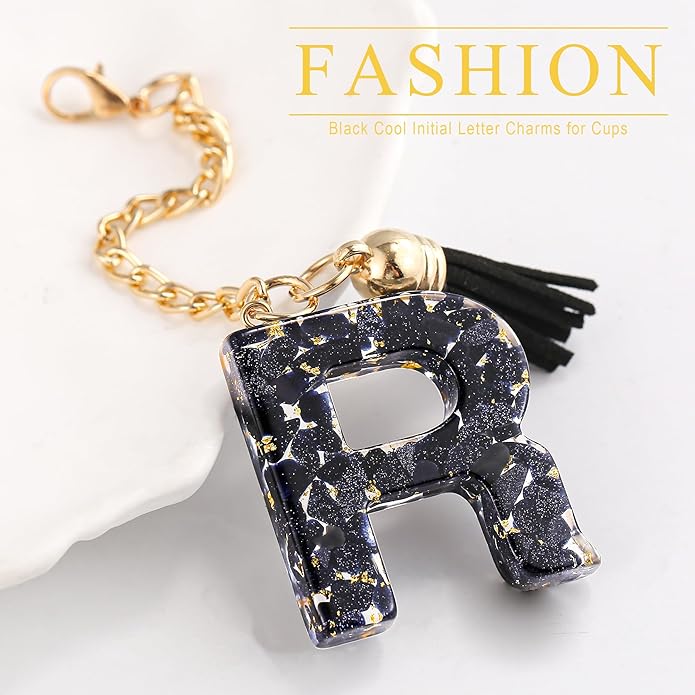 Letter Charm Accessories for Stanley Cup 1 PCS Cute Initial Keychain Handle Charm for Stanley Tumbler for Women