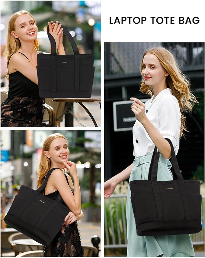 LOVEVOOK Tote Bag for Women，Lightweight Work Bag for Teacher, 15.6 Inch Laptop Bag，Large Shoulder Bag