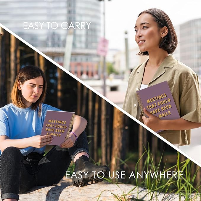 Meetings That Could Have Been Emails Spiral Notebook, Meeting Notebook Journal, Meeting Notes Lined Journal College Ruled Notebook, Funny Office Hardcover Notebook for Coworker Colleague 5.5x8.3