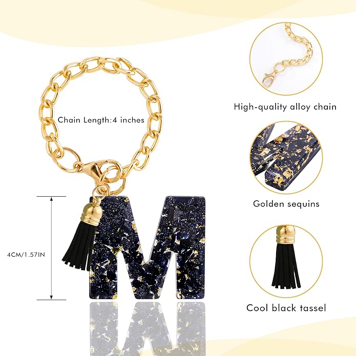 Letter Charm Accessories for Stanley Cup 1 PCS Cute Initial Keychain Handle Charm for Stanley Tumbler for Women