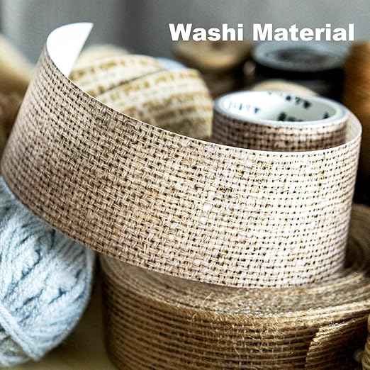 Fabric-Patterned Washi Sticker Set, 6 Rolls Vintage Stickers for Scrapbooking, Journaling, DIY Crafts, and Decorative Wrapping