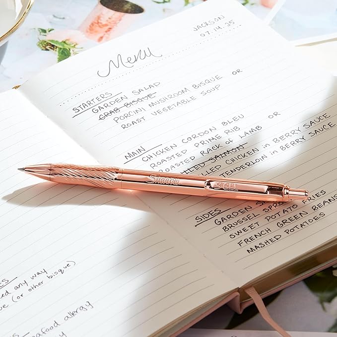 Sharpie S-Gel, Gel Pen, Copper Metal Body, Medium Point (0.7mm), Black Ink, Includes 2 Pens and 2 Additional Ink Refills