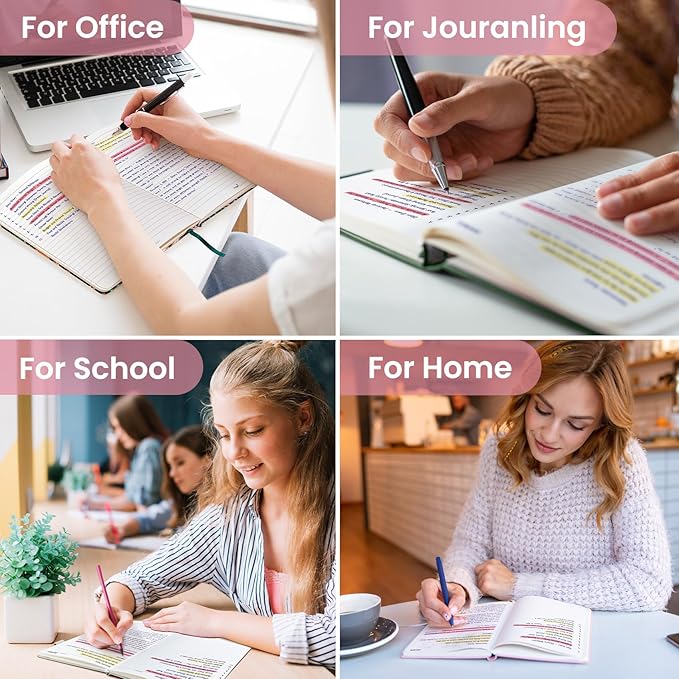 Lined Journal Notebook for Women & Men, Hardcover Leather Journal for writing, A5 College Ruled Notebook for Work & Note Taking, Perfect for Office School Home Supplies, 160 Pages, Garden