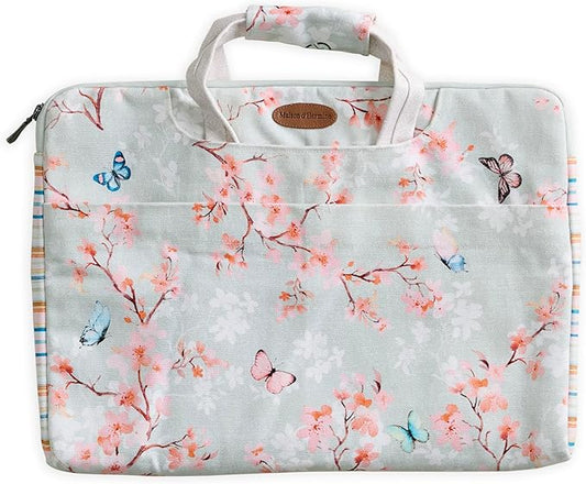 Maison d'Hermine Laptop Bag upto 15.6 inch Stain and water repellent Cotton canvas - Blossom In Spring