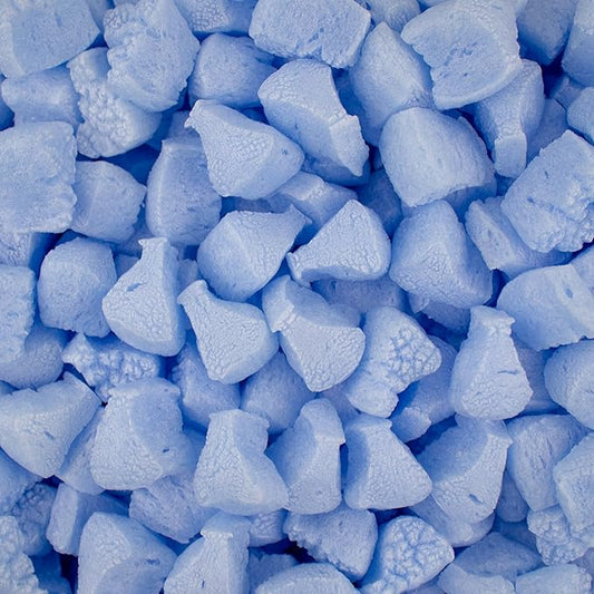Magicwater Supply - .5 Cu Ft - Blue Breaker Shaped Recycled Anti Static Packing Peanuts - Compostable & Biodegradable Cushion for Shipping - Dust-Free & Abrasion Resistant - Void Filler