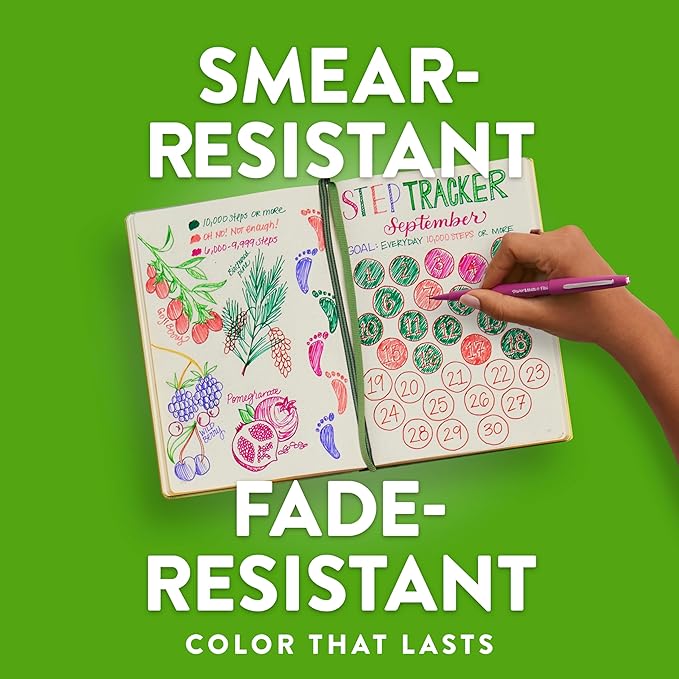 Paper Mate Felt Tip Pens, Flair Marker Pens, Medium Point, Assorted, 24 Count - Home, Office, Back to School, Teacher Supplies