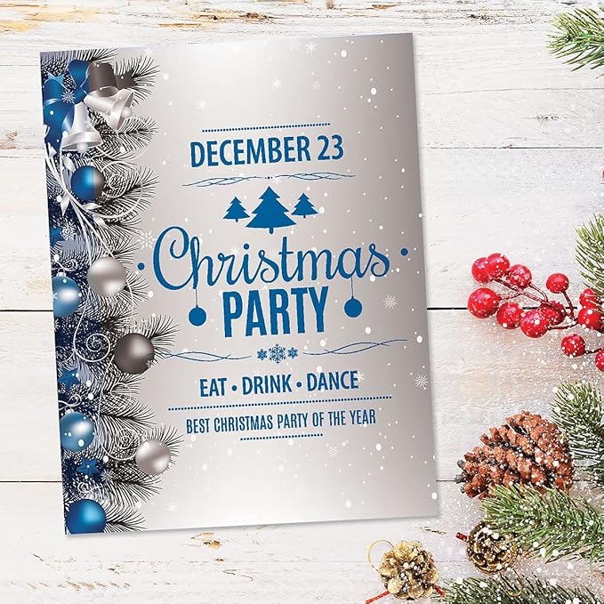 Current - Silver Bells Christmas Stationery – For Holiday Letters, Hand-Written Notes, 25 Sheets, 8½ x 11 Inches, Printer Compatible, 70# Text Opaque Paper