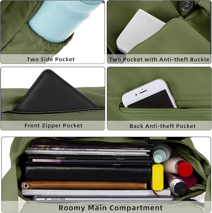 Lovvento Shoulder Messenger Bag for Men - Women Laptop Bag 15.6 inch Satchel Bags Mens Canvas Crossbody Tote Bags