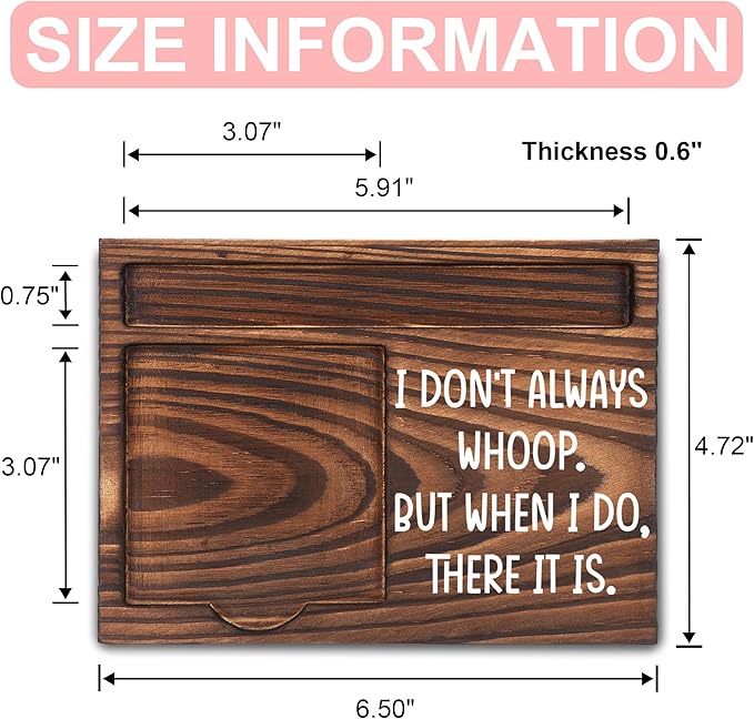 Employee Appreciation Gifts, Thank You Gifts for Coworker, Funny Quotes Office Sticky Note Holder, Cute Humor Post-it Note Dispenser for Desk, Wooden Post-it Note & Pen Holder 6.5" x 4.7" - FTA117