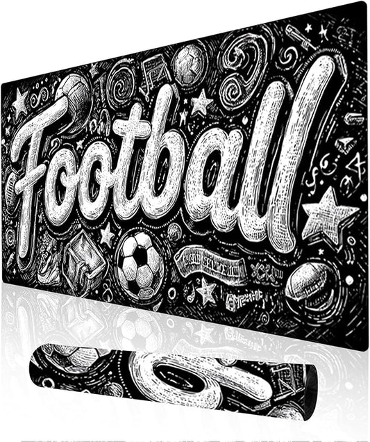 Nuxovilar Professional Large Mouse Pad & Computer Game Mouse Mat (35.4x15.7IN, Football Graffiti Art) (90 * 40cm Football Graffiti)