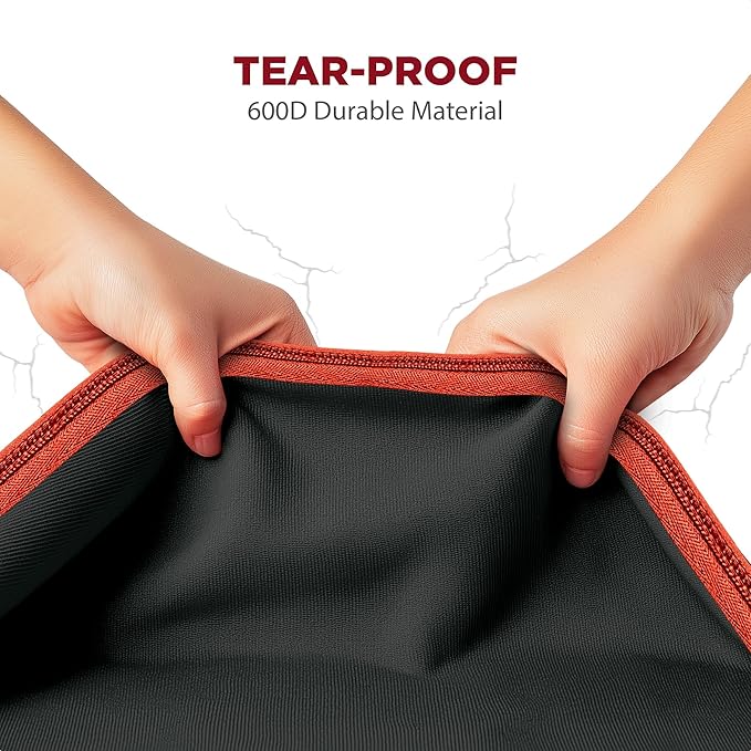 Premium Wrapping Paper Storage Container -Durable Material 600D tear-proof - Fits up to 27 Paper Rolls -Extra Pockets for Ribbons & Bows. Underbed Gift Wrap Organizer, Ideal for Holiday Christmas, etc (Black)