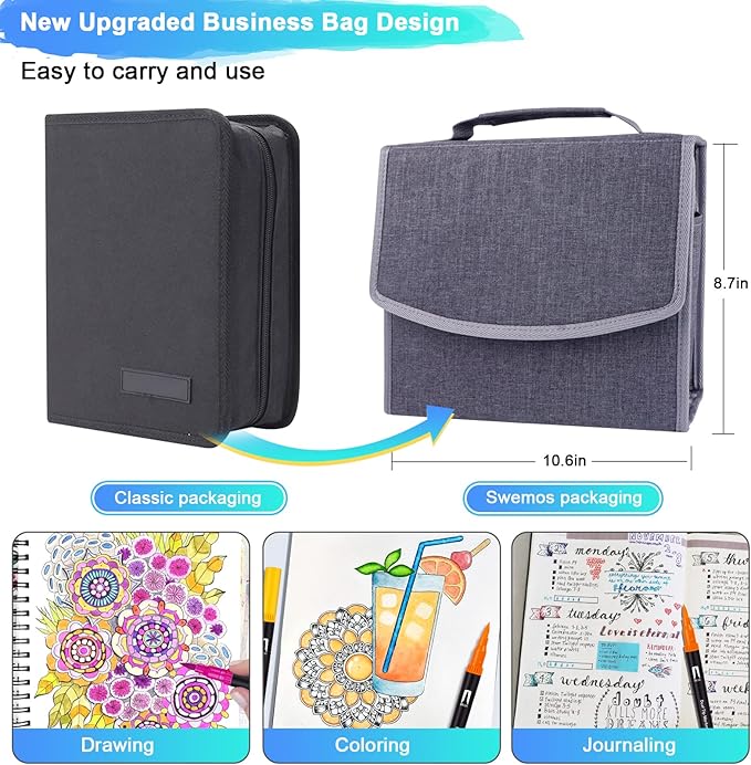 Markers for Adult Coloring Book, 120 Colors Art Markers Set Dual Tip Brush Pen, Coloring Markers Fine Point Kids Artist Drawing Paintings Diaries Journaling Art projects Art Supplies with Case